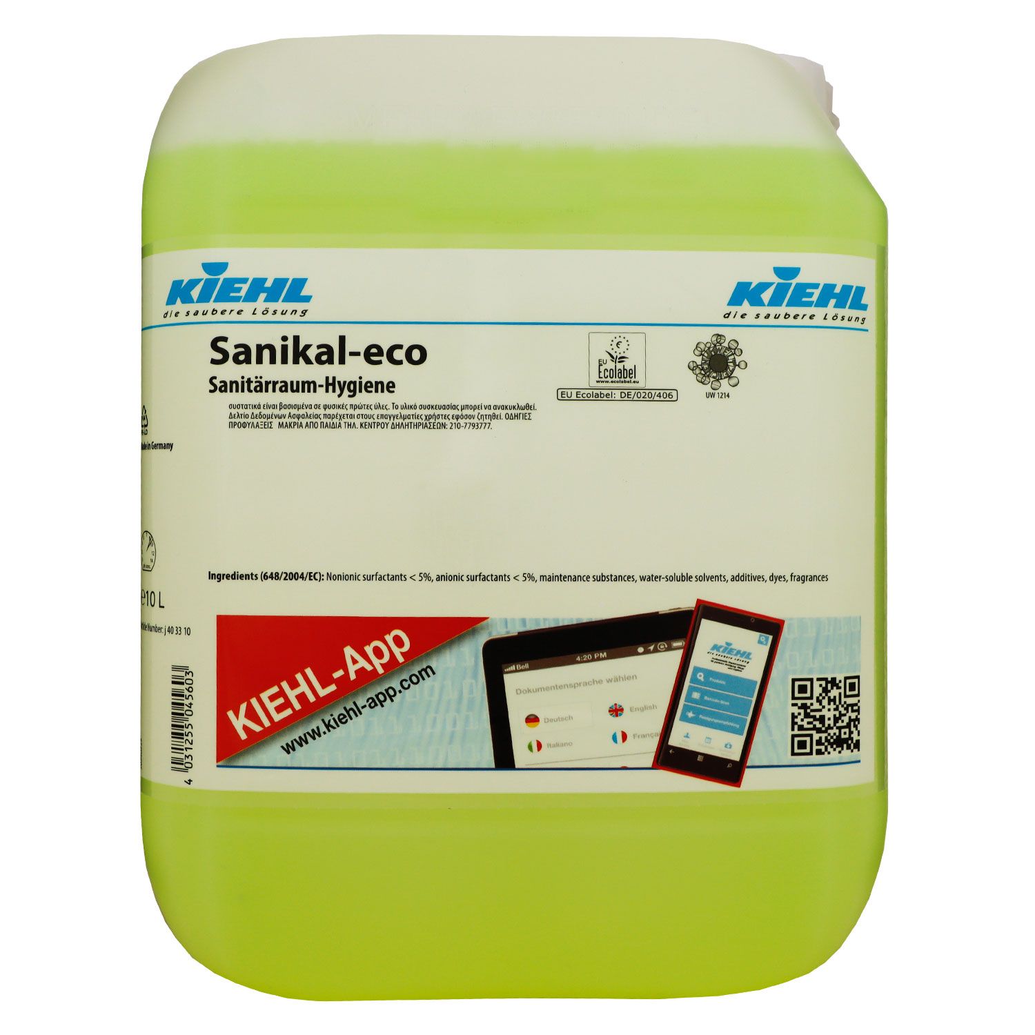 Detergente igienizzante Sanikal eco ta lt. 10