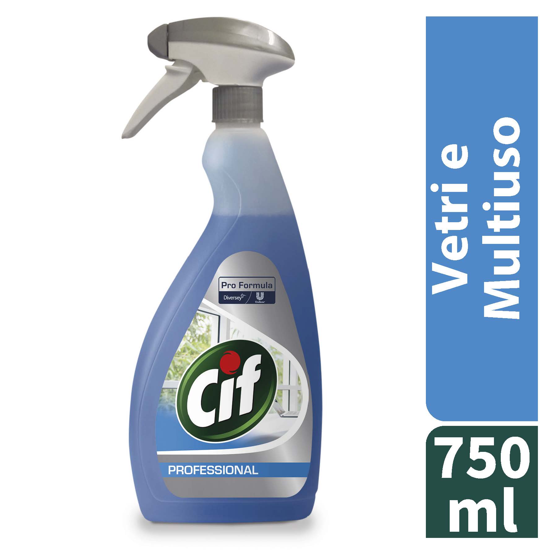 Cif Vetri e Multiuso superfici pulitore 750 ml - 6 pz x ct