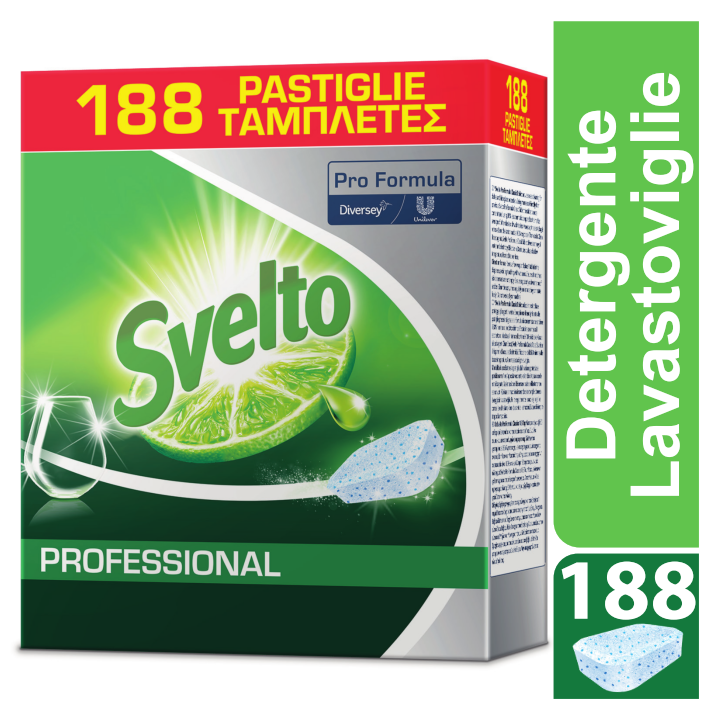 Svelto Tablets Detergente lavastoviglie pastiglie 10 gr. 188 tabs x cf - 4 cf x ct