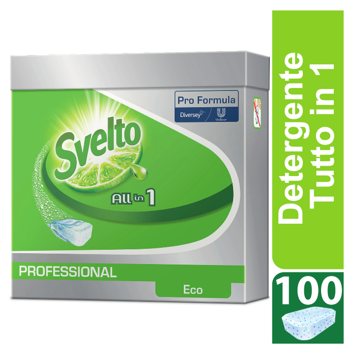 Svelto Tablets Tutto in 1 Eco lavastoviglie pastiglie 20 gr. 100 tabs x cf - 5 cf x ct