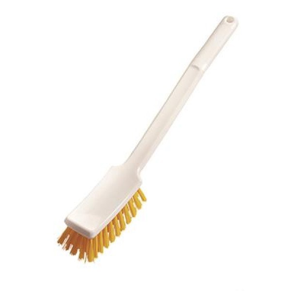 Spazzola manico lungo gialla lavaggio manuale stoviglie - 2 pz x ct