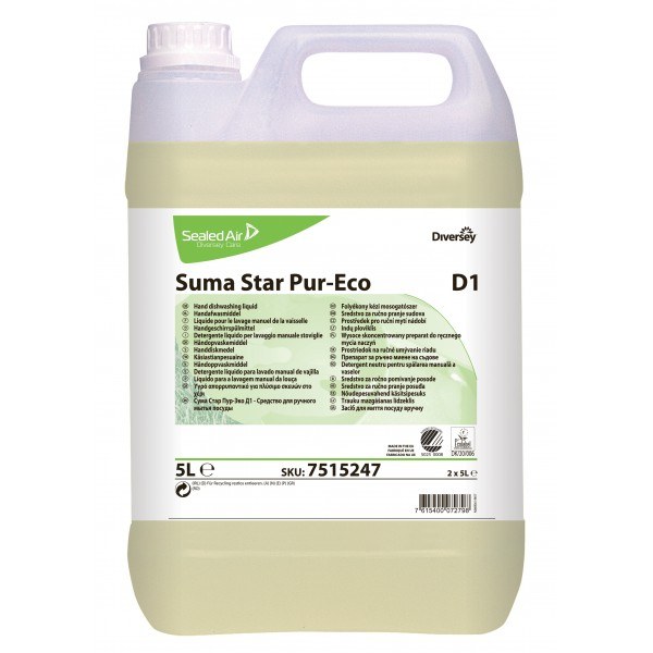 Suma Star Pur-Eco D1 deterg. lavaggio manuale stoviglie 5 lt - 2 ta x ct