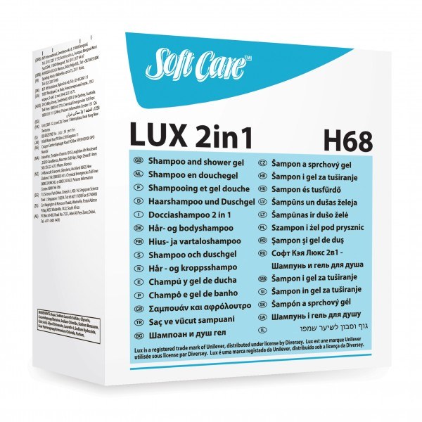 Soft Care Lux 2in1 docciashampoo e balsamo 800 ml - 6 pz x ct
