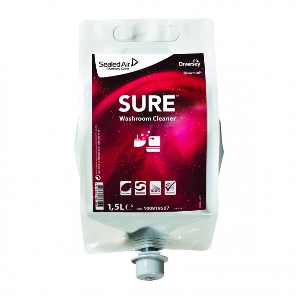 Kit bottiglie vuote Divermite Sure Washroom Cleaner 750 ml - 6 pz x ct