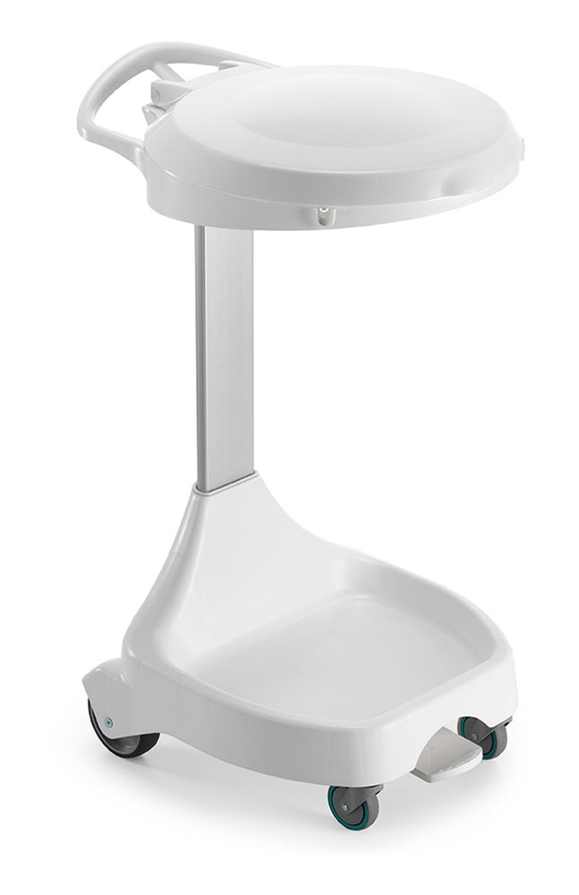 Carrello portasacco Delta bianco 2x60 lt coper. pedale ES