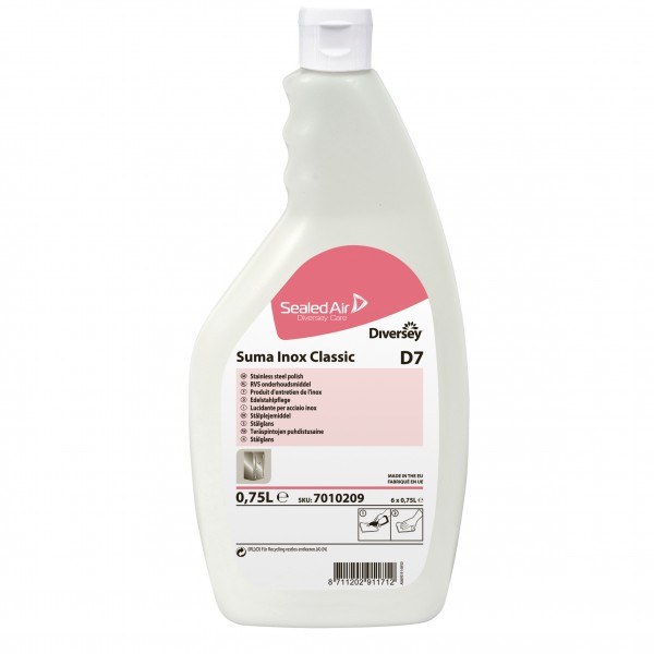 Suma Inox Classic D7 lucidante per acciaio inox 750 ml - 6 pz x ct 