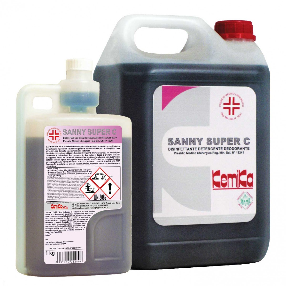 Disinfettante deterg superc SANNY SUPER C fl kg 1 - cf 6 pz