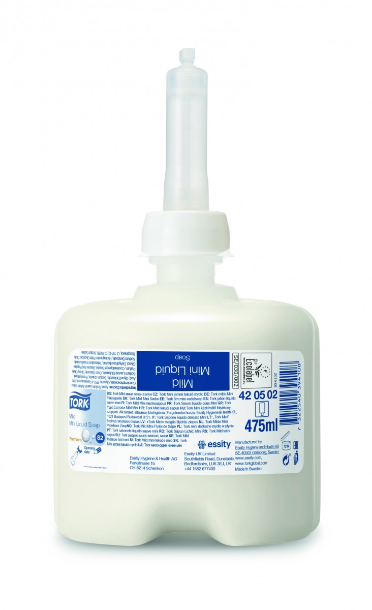 Sapone liquido Tork delicato Premium Ecolabel 475 ml S2 ct 8 pz