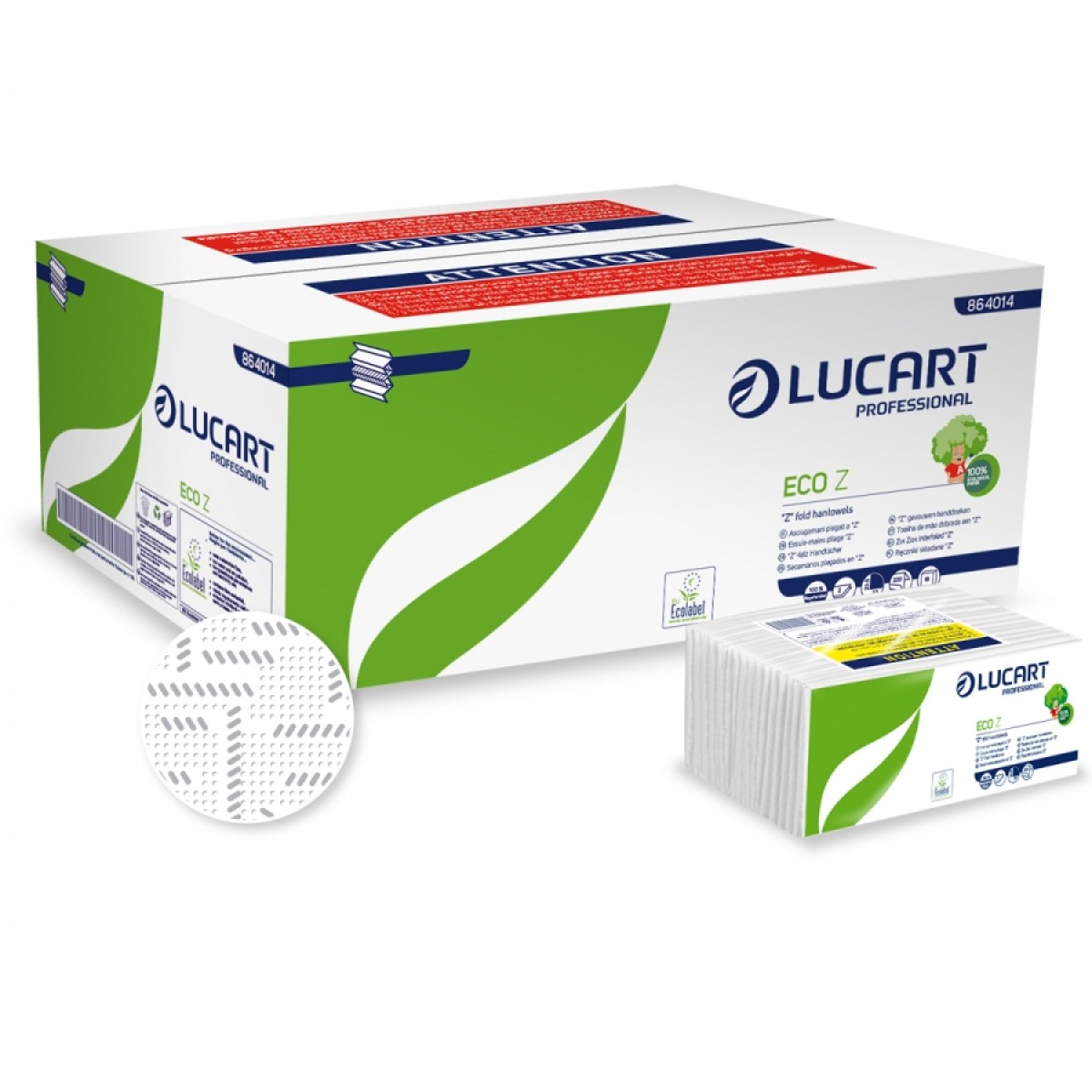 Asciugamani piegati a Z Lucart Eco 2 v 220 fogli 18 pz x ct
