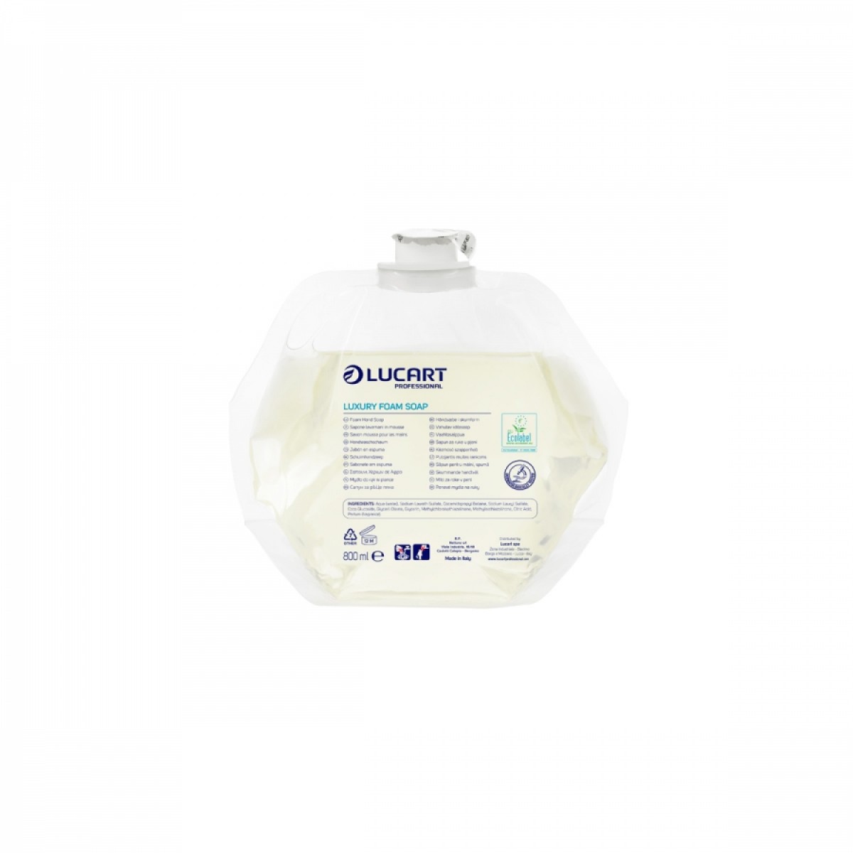 Sapone Lucart Identity Deluxe hand soap cartuccia 800 ml