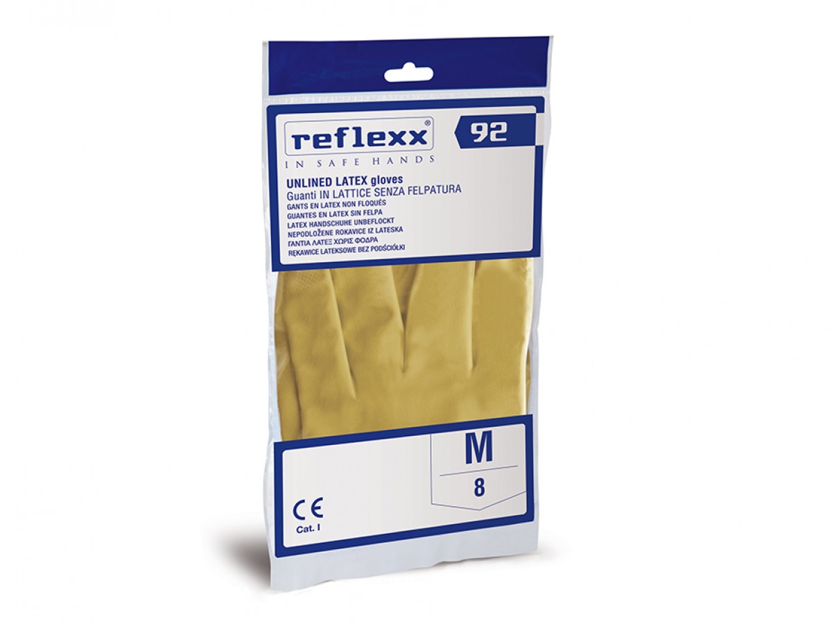 Guanto riutilizzabile lattice R92 satinato non felpato tg.L