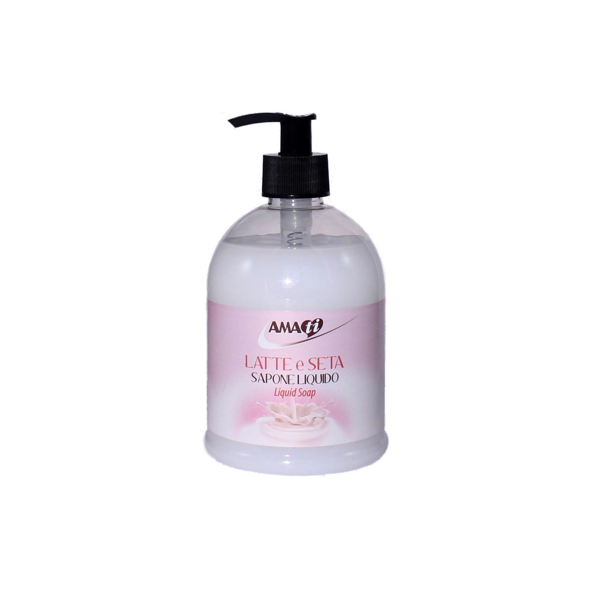 Sapone mani liquido profumato Latte e Seta Amati 500 ml - 12 fl/ct