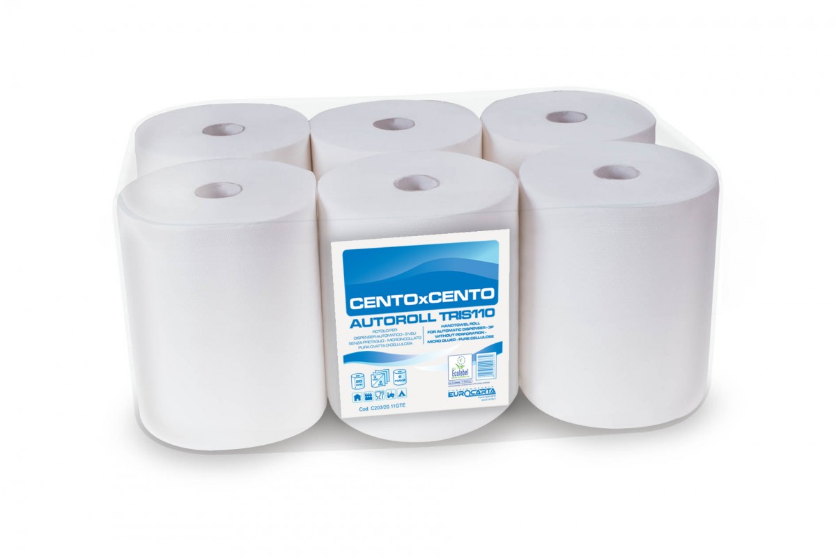 Asciugamano rotolo p.c. Master 100 - 3 v 100 M - 6 pz x ct
