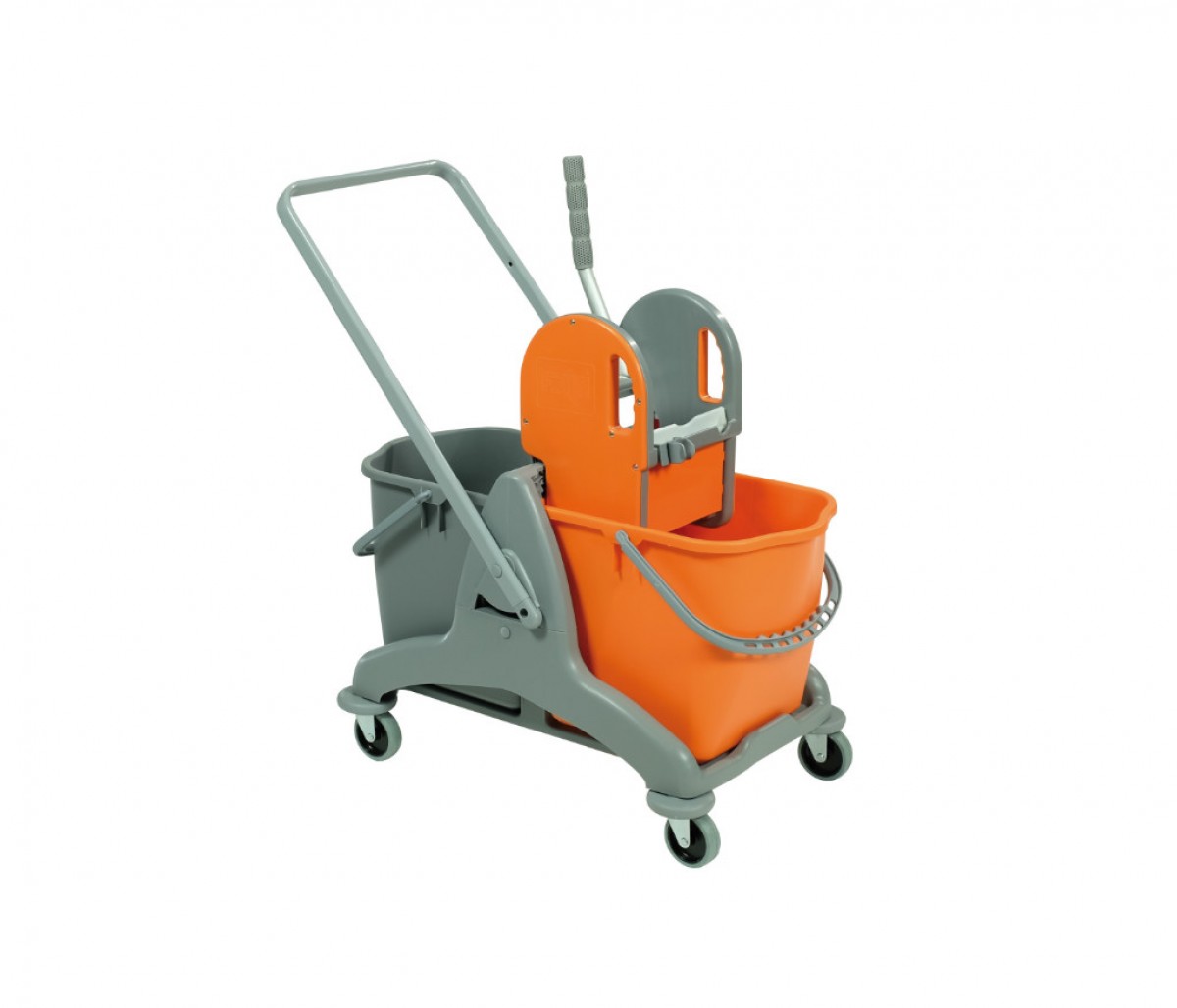 Carrello mop 2x25 Viky con pressa grigio arancio