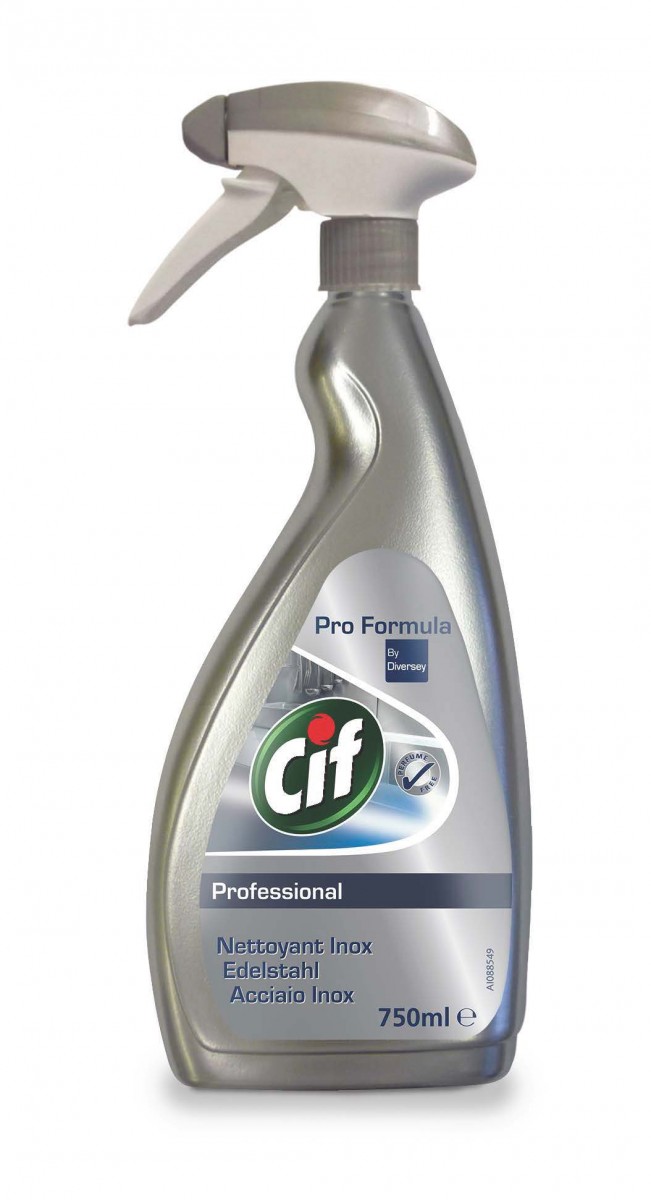 Cif Acciaio inox detergente superfici dure 750 ml - 6 pz x ct