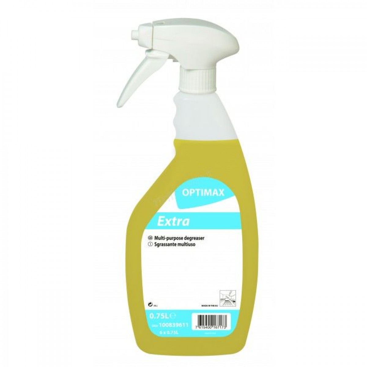 Optimax Extra sgrassatore multiuso sup. attrezzature 750 ml - 6 pz x ct