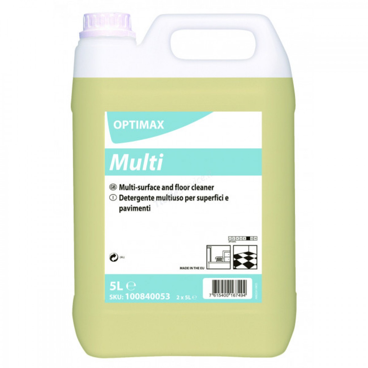 Optimax Multi detergente multiuso superf. pavimenti lt.5 - 2 ta x ct ES