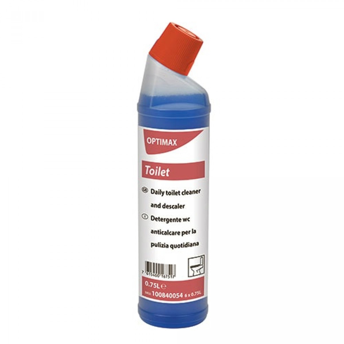 Optimax Toilet detergente disincrostante wc viscoso 750 ml - 6 pz x ct
