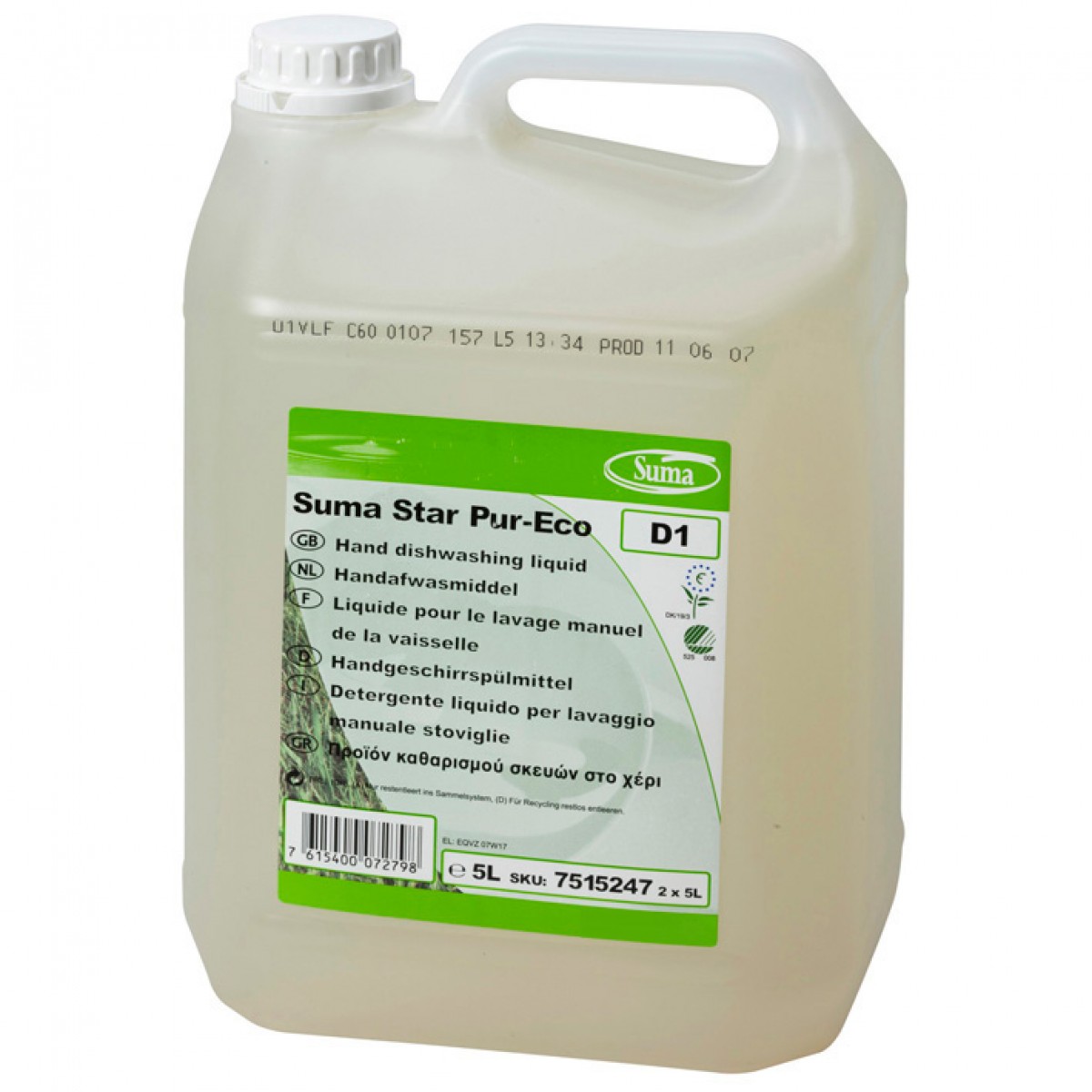 Suma Star Pur-Eco D1 deterg. lavaggio manuale stoviglie 5 lt - 2 ta x ct