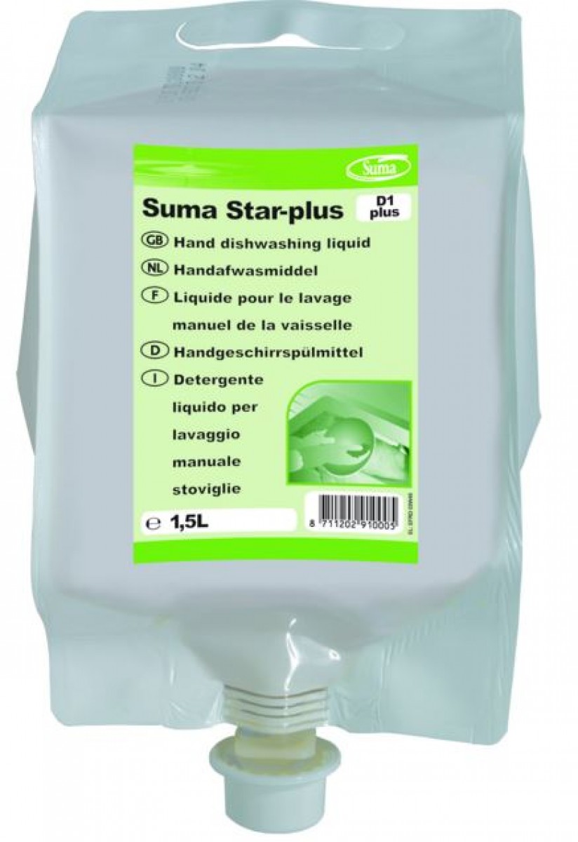 Suma Star-Plus D1 Plus det. lavaggio stoviglie a mano 1,5 lt - 4pz x ct ES