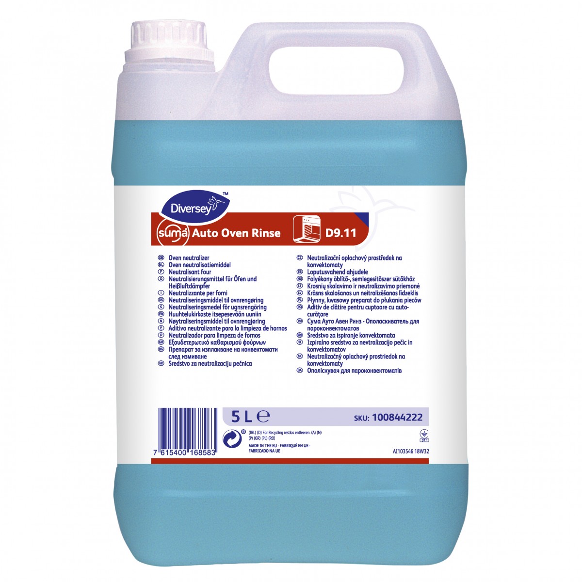 Suma auto oven rinse D9.11 brillant. conc. forni autopulenti 5 lt - 2 ta x ct