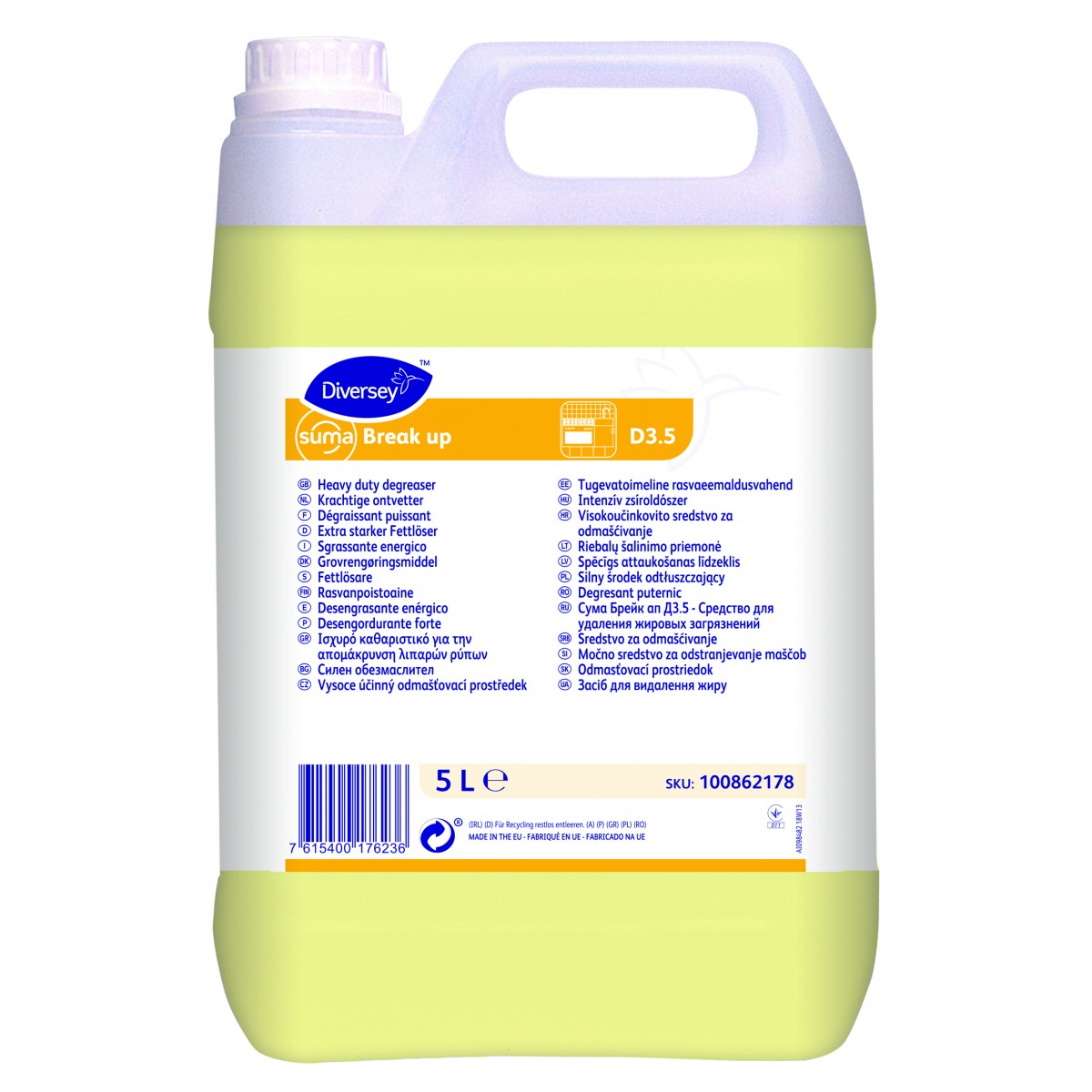 Suma Break Up D3.5 sgrassante energico alcalino concentrato 5 lt - 2 ta x ct