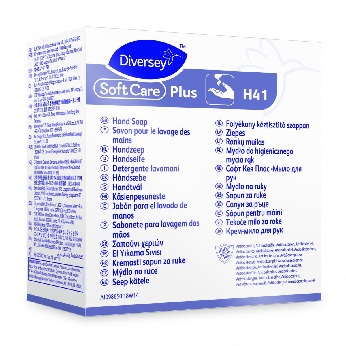 Soft Care Plus H41 detergente mani antibatterico - 6x800 ml