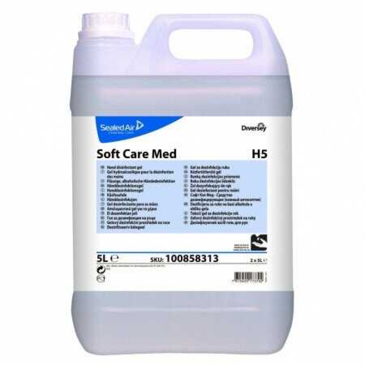 Soft Care Med H5 gel disinfettante mani 5 lt - 2 ta x ct