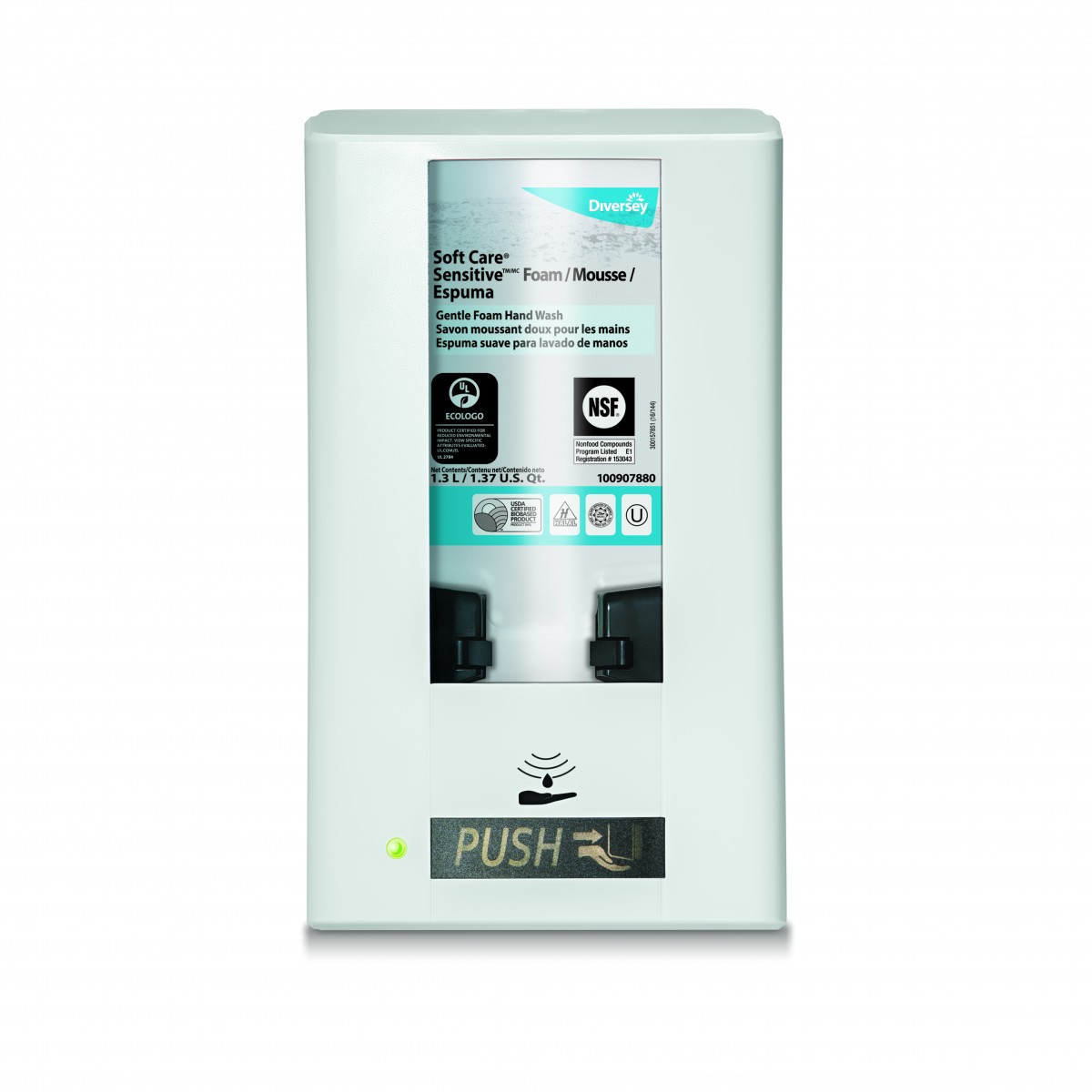 Dispenser Intellicare Hybrid bianco per saponi a cartuccia
