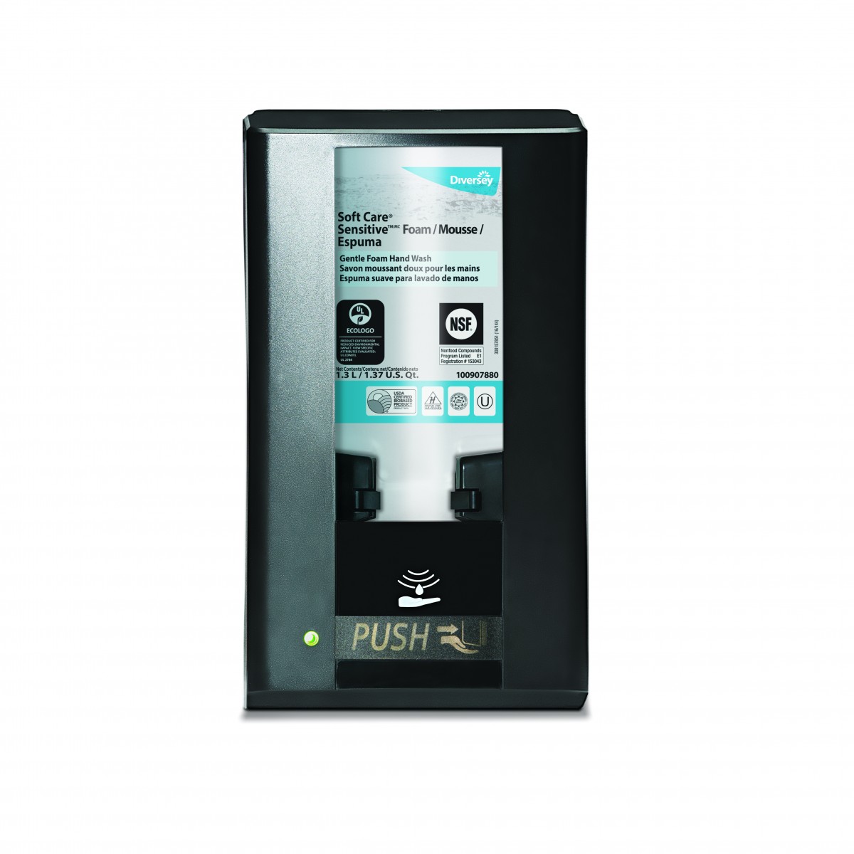 Dispenser Intellicare Hybrid nero per saponi a cartuccia