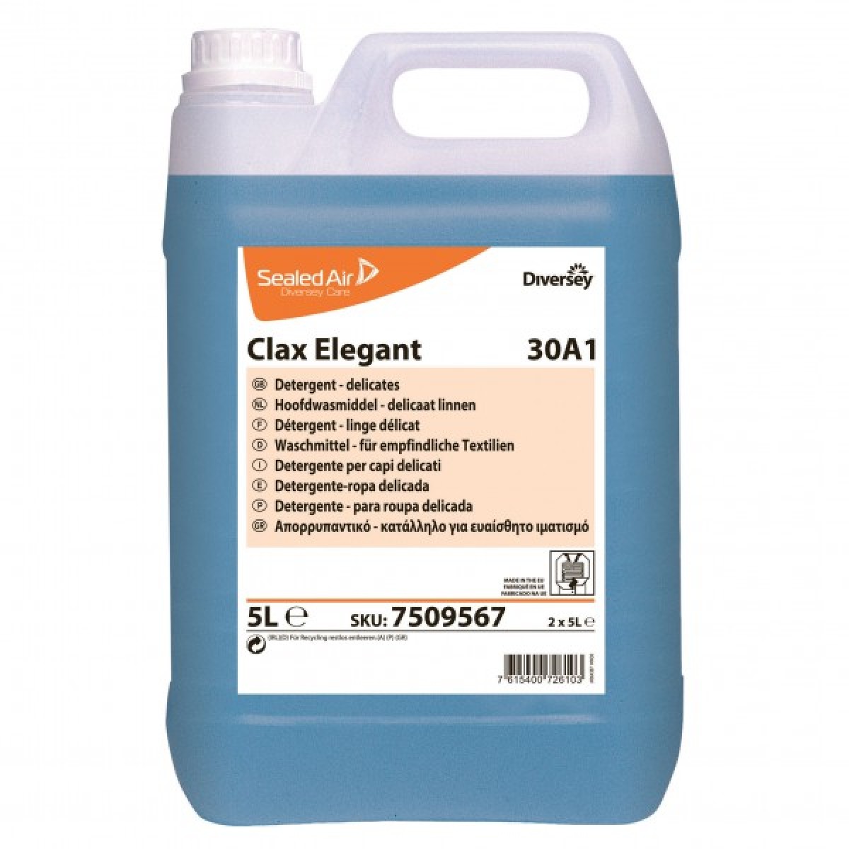Clax Elegant 30A1 detergente enzimatico conc. ta 5lt - 2 ta x ct