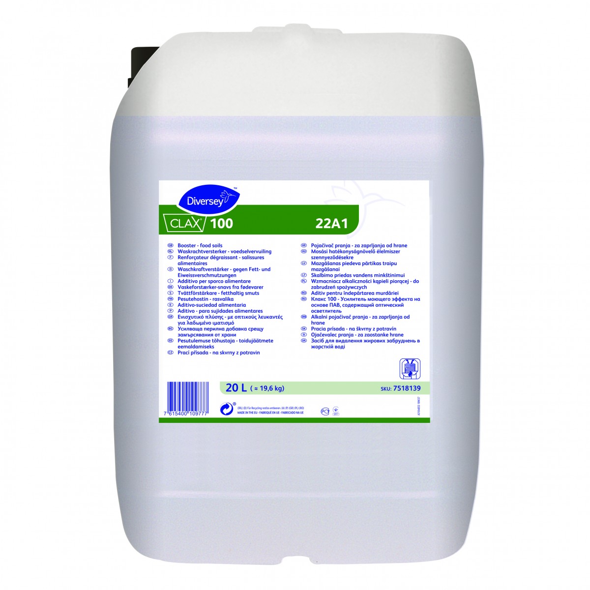 Clax 100 22A1 detergente tensioattivo alcalino sbianc. 20 lt