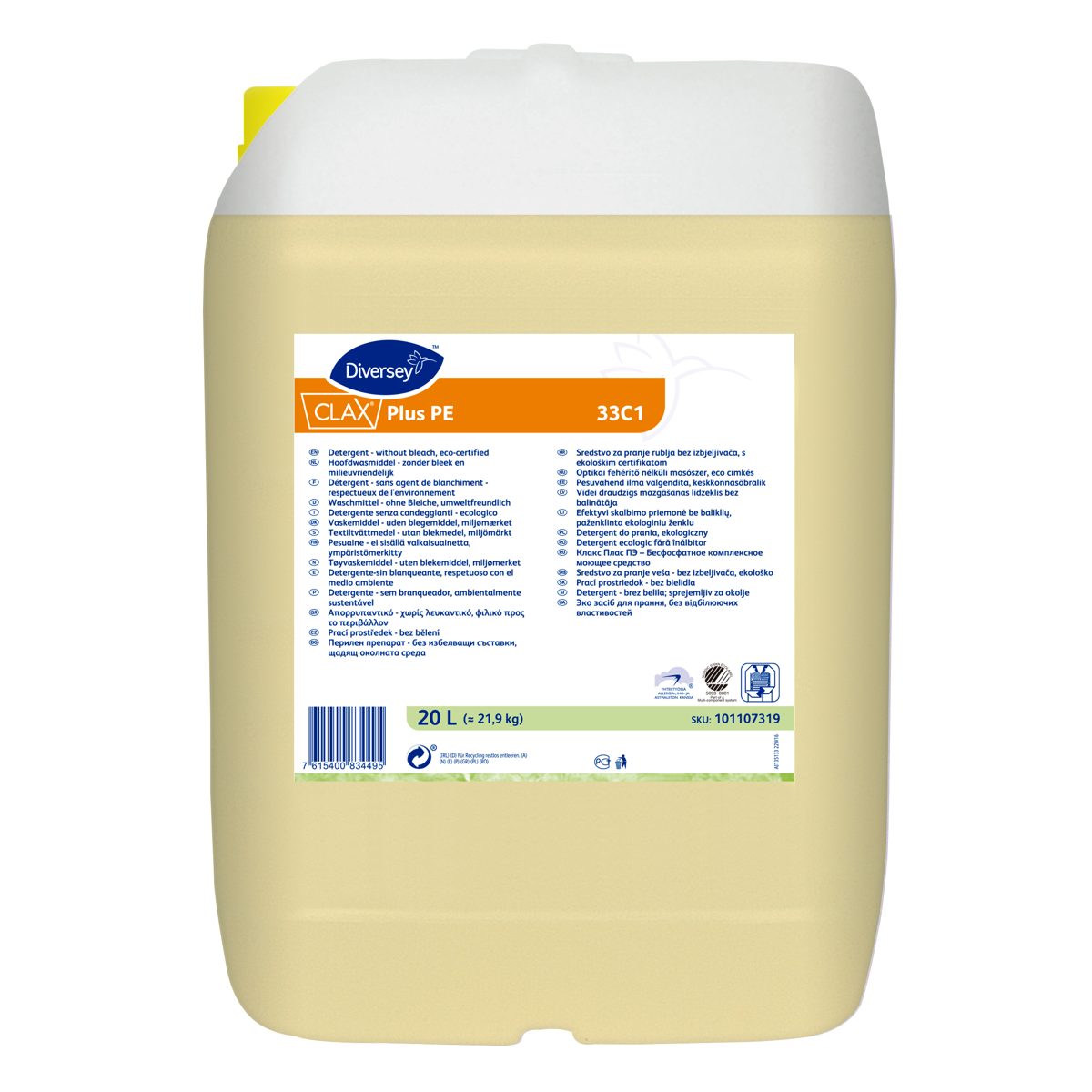 Clax Plus Pur-Eco det. liquido strutturato enzimatico 20 lt