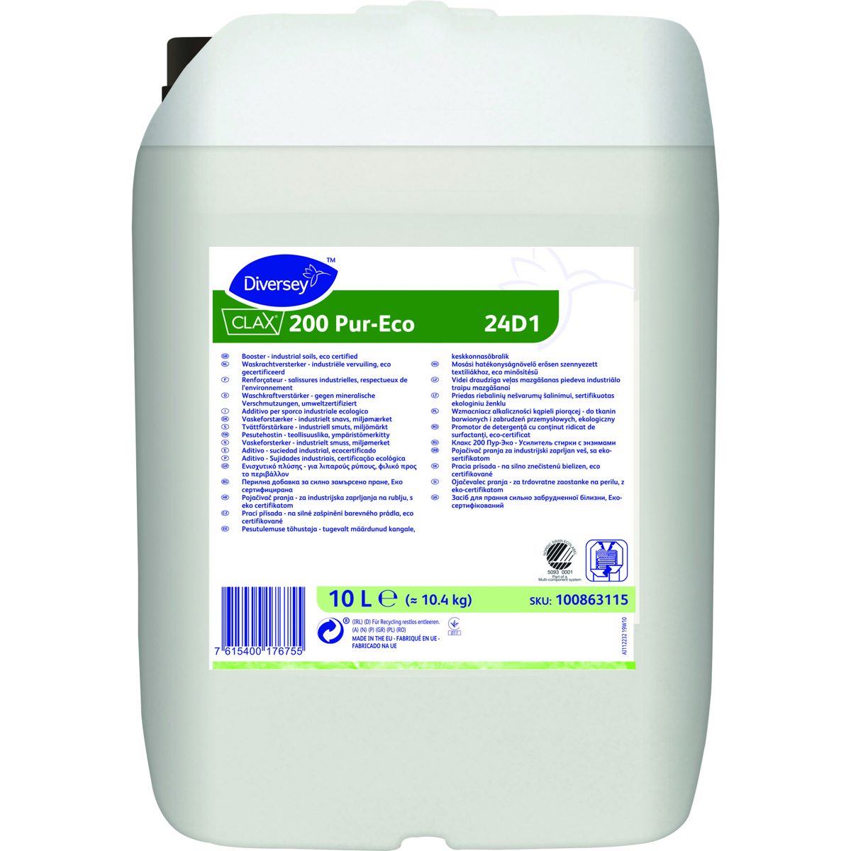 Clax 200 Pur-Eco additivo sporco industriale 10 lt