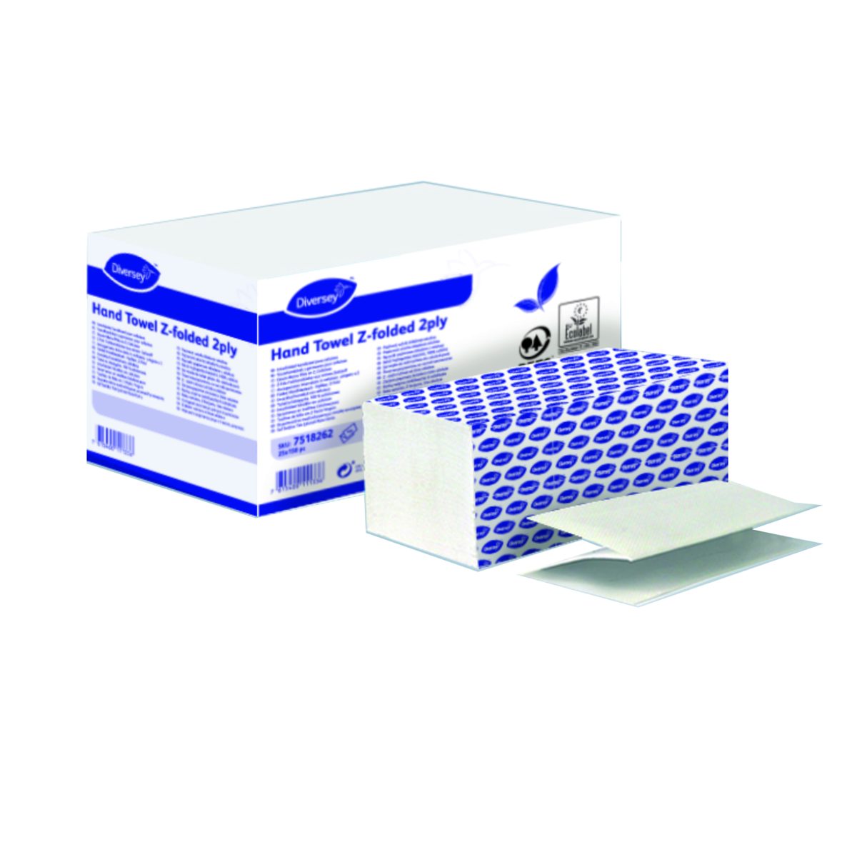 Asciugamani piegati a Z pc 2v 20,5x24 - 150 fogli x pz - 25 pz x ct