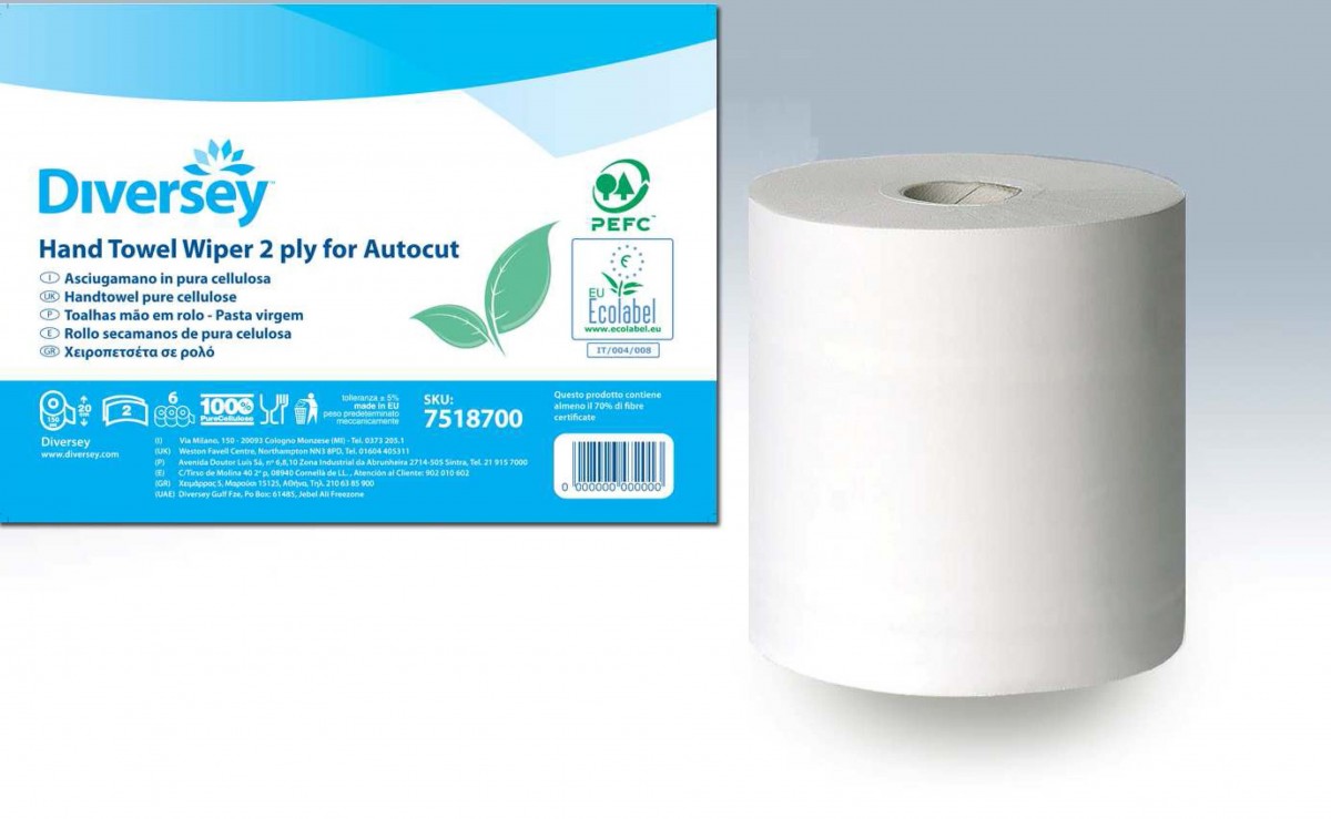 Asciugamano a rotolo autocut pc 2v 150 m - 6 pz x ct