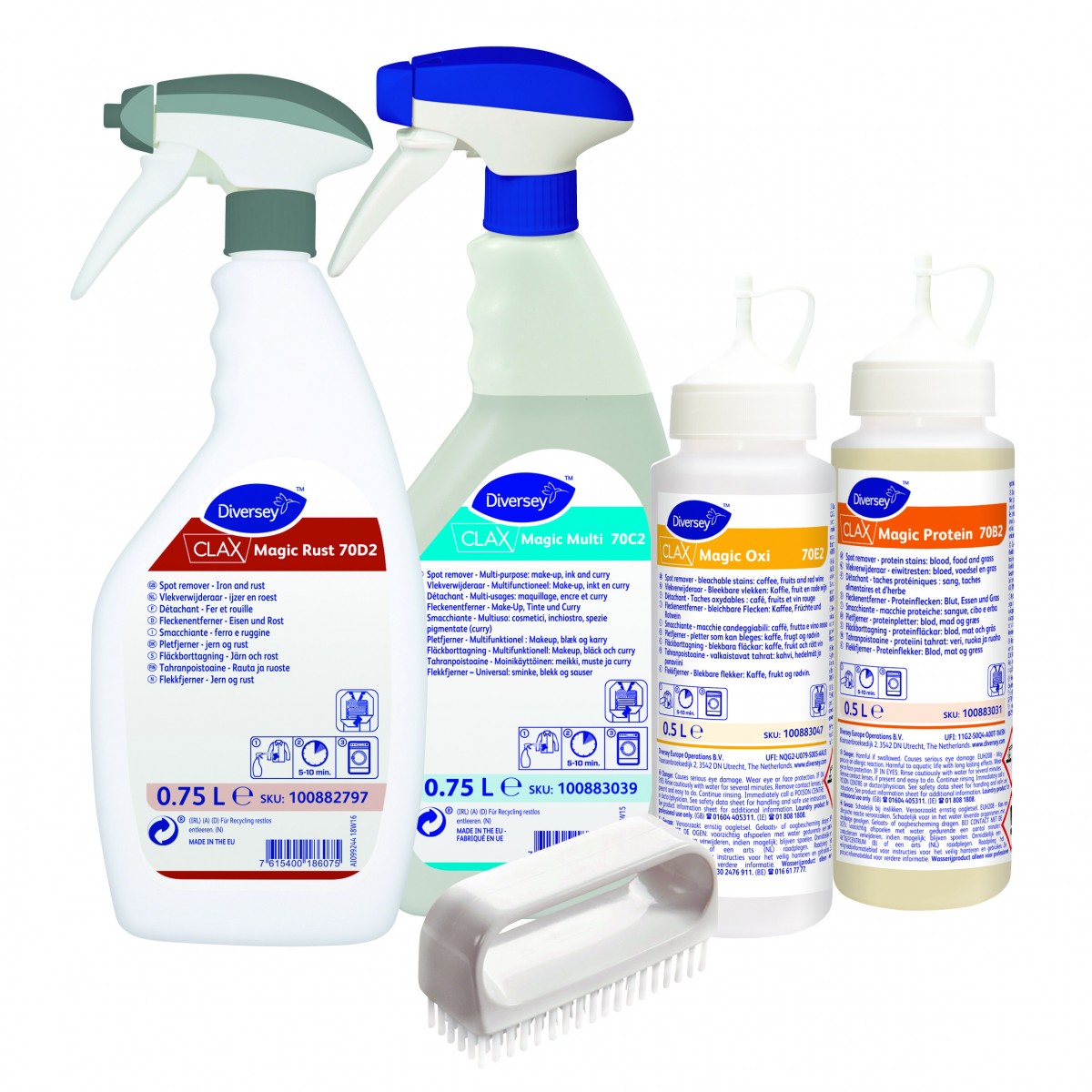Clax Magic Kit smacchiatori - 4 prodotti + 1 spazzolino - 4pz x ct