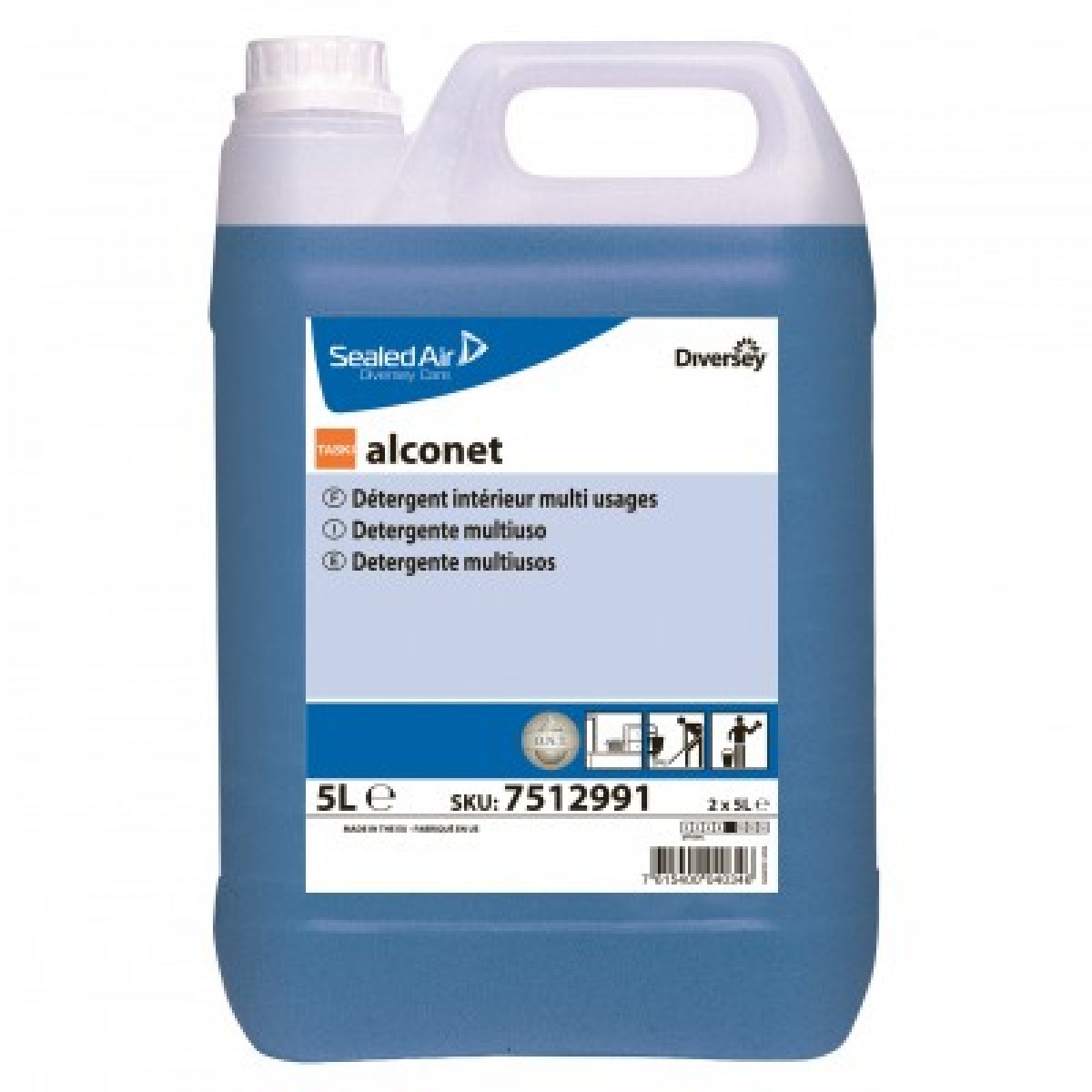 Taski Alconet detergente arredi pavimenti profumato 5 lt - 2 ta x ct