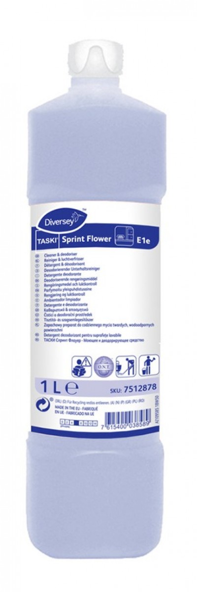 Taski Sprint Flower detergente deo arredi e pavimenti 1 lt - 6 pz x ct