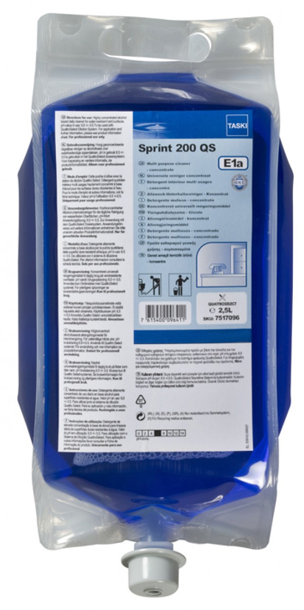 Taski Sprint 200 QS deterg. alcolico arredi/vetri sa 2,5 lt - 2 pz x ct