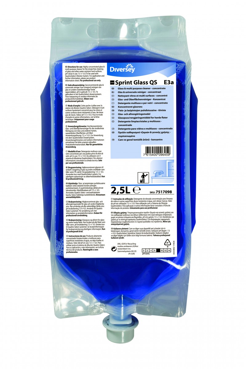 Taski Sprint Glass QS detergente vetri e multiuso 2,5 lt - 2 pz x ct