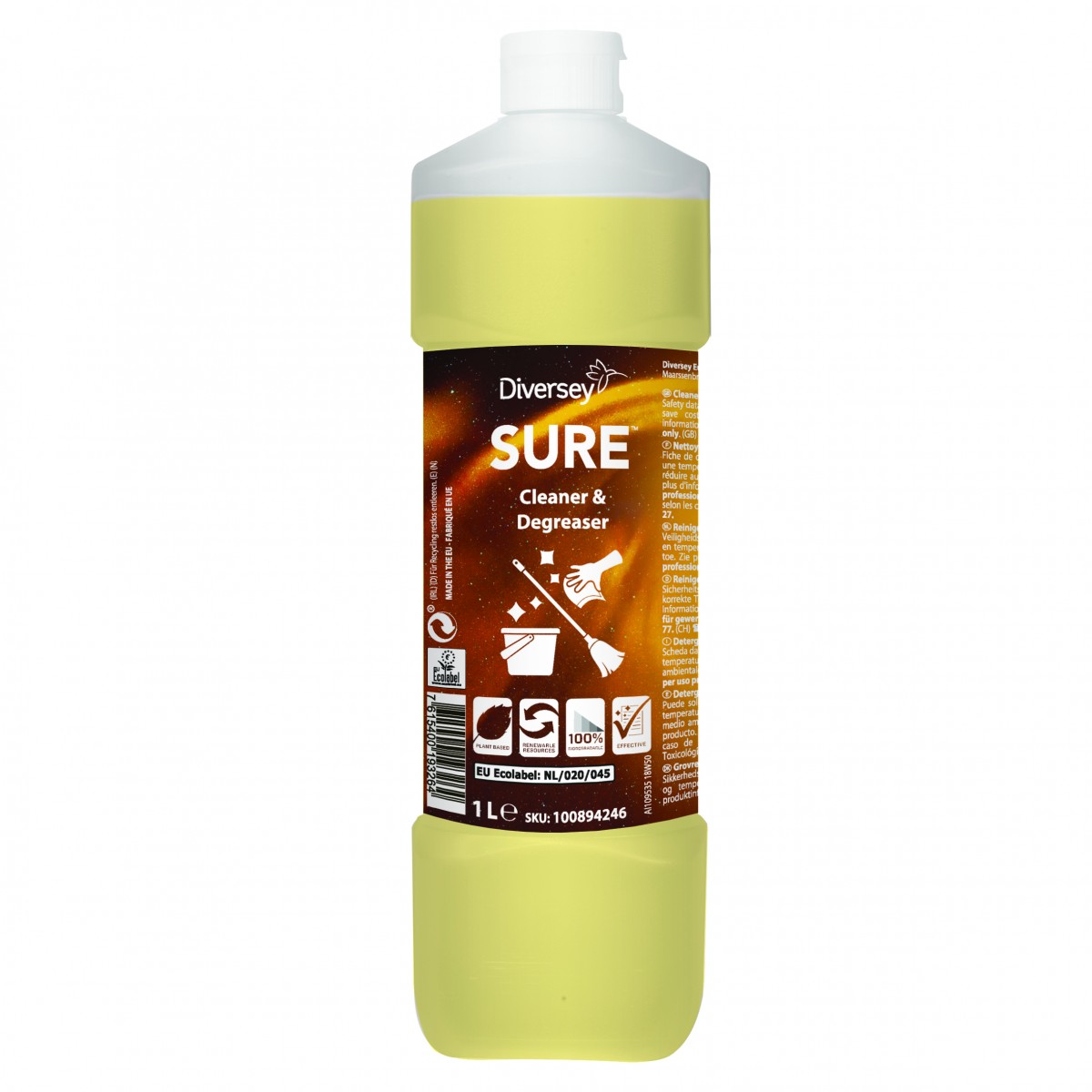 SURE Cleaner&Degreaser detergente sgrassante cucina fl. 1 lt - 6 pz x ct