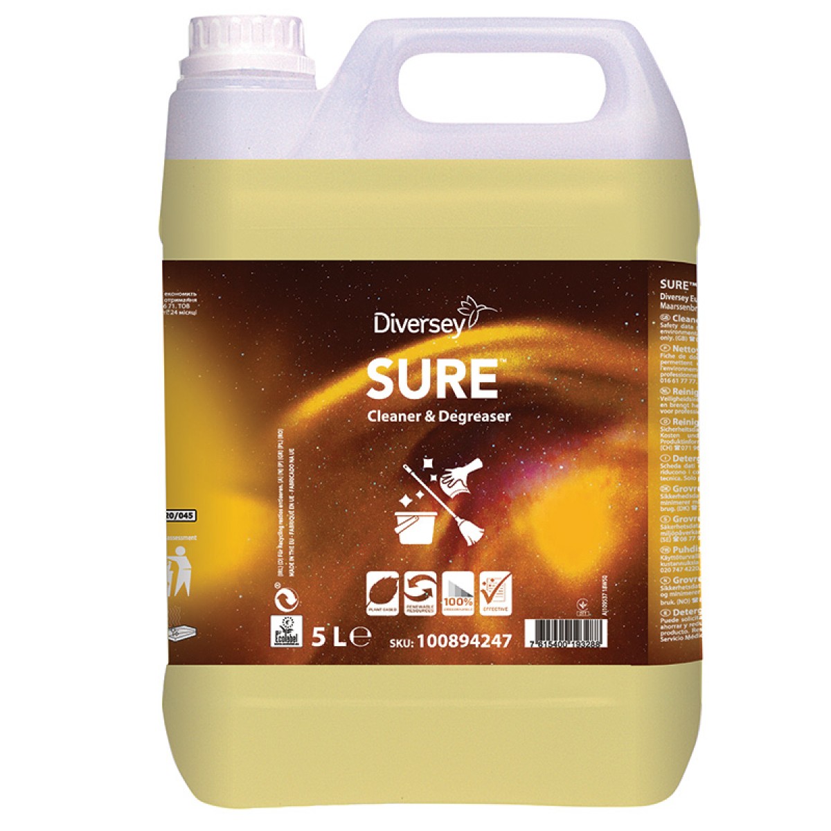SURE Cleaner&Degreaser detergente sgrassante cucina ta 5 lt - 2 ta x ct