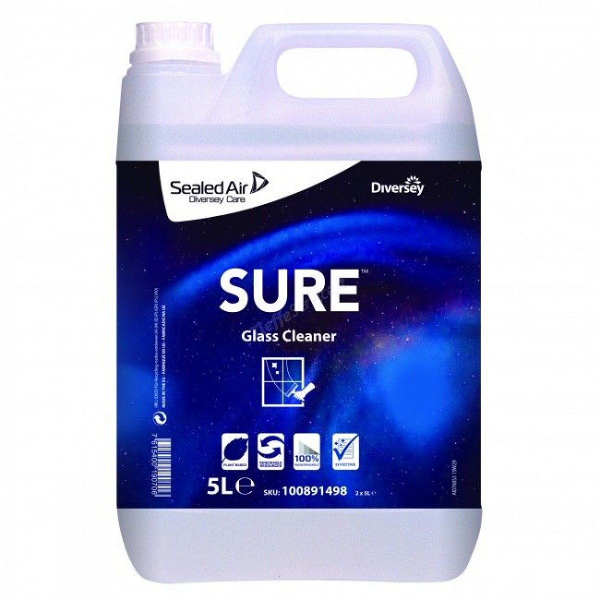 SURE Glass Cleaner detergente vetri e specchi PU 5 lt - 2 ta x ct