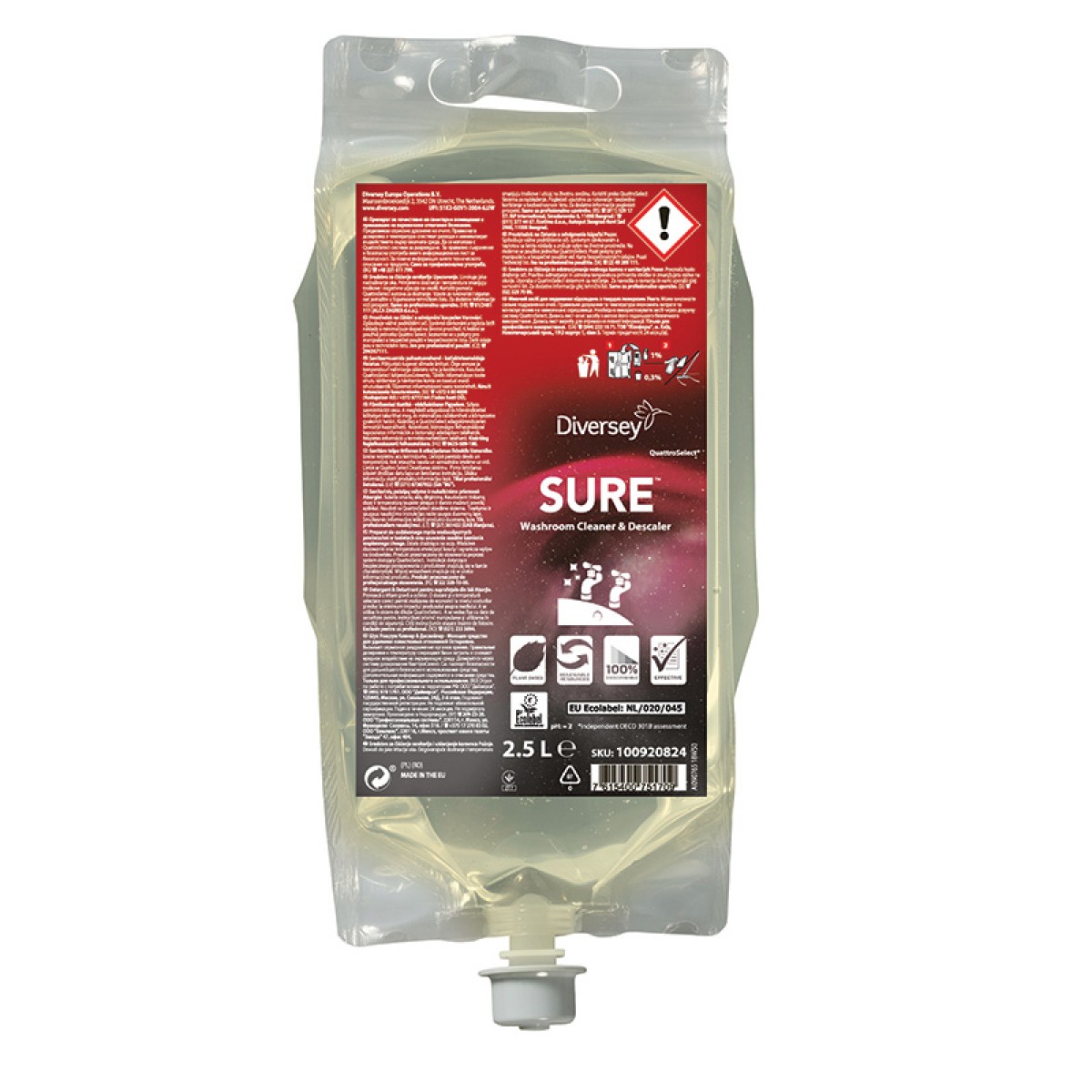 SURE Washroom Cleaner&Descaler QS 2,5 lt - 2 pz x ct