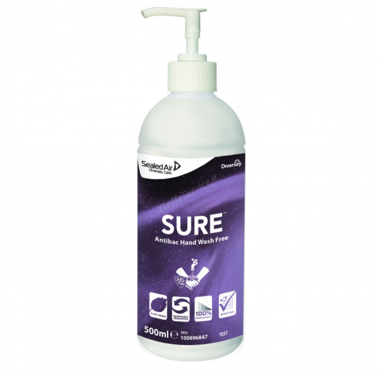 SURE Antibac Hand Wash Free det. disinfettante mani 500 ml - 6 pz x ct