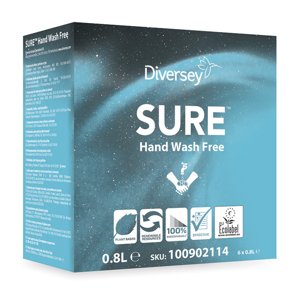 SURE Antimic Hand Wash Free Soft Care - 800 ml - 6 pz x ct