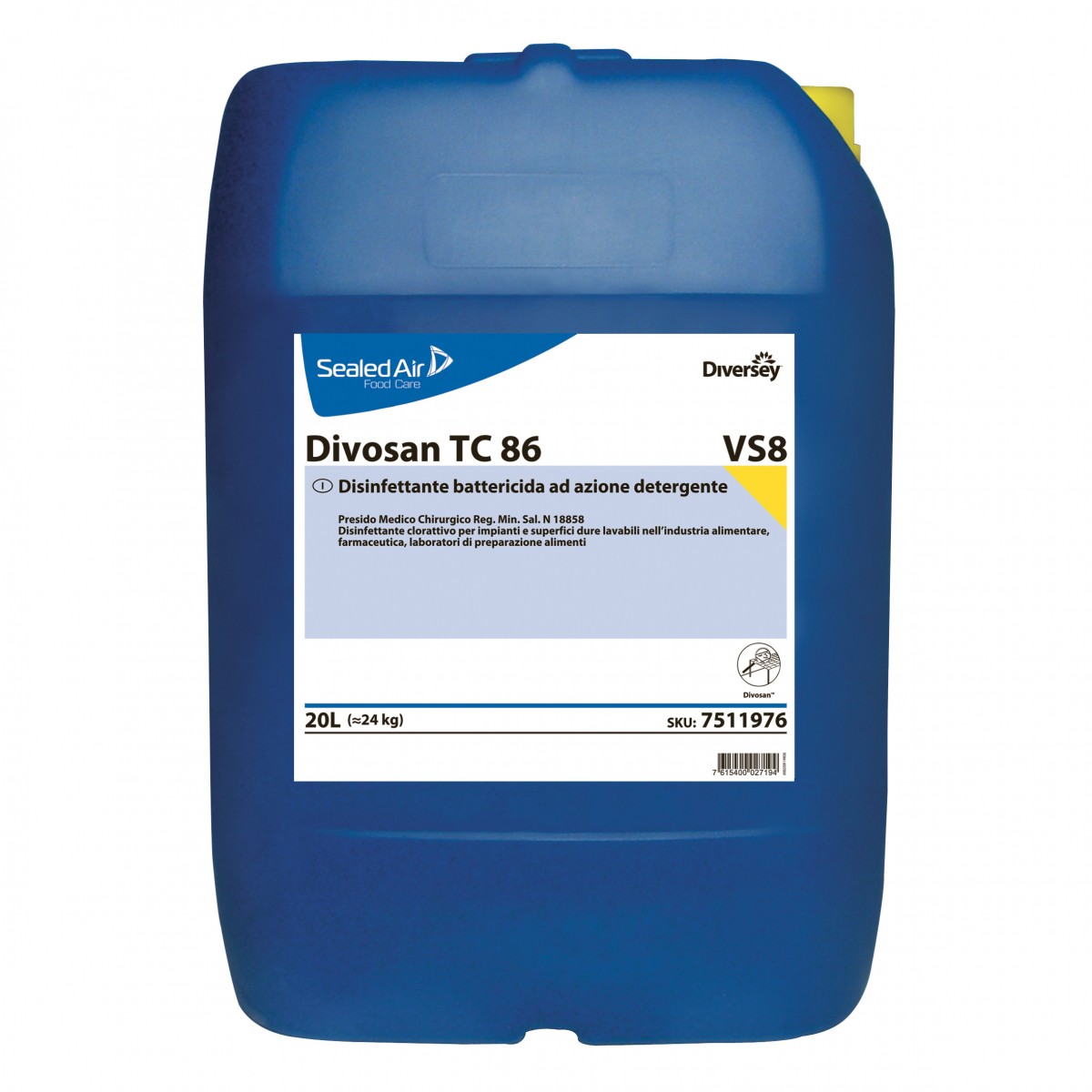 Divosan TC 86 VS8 detergente disinfettante cloro 20 kg