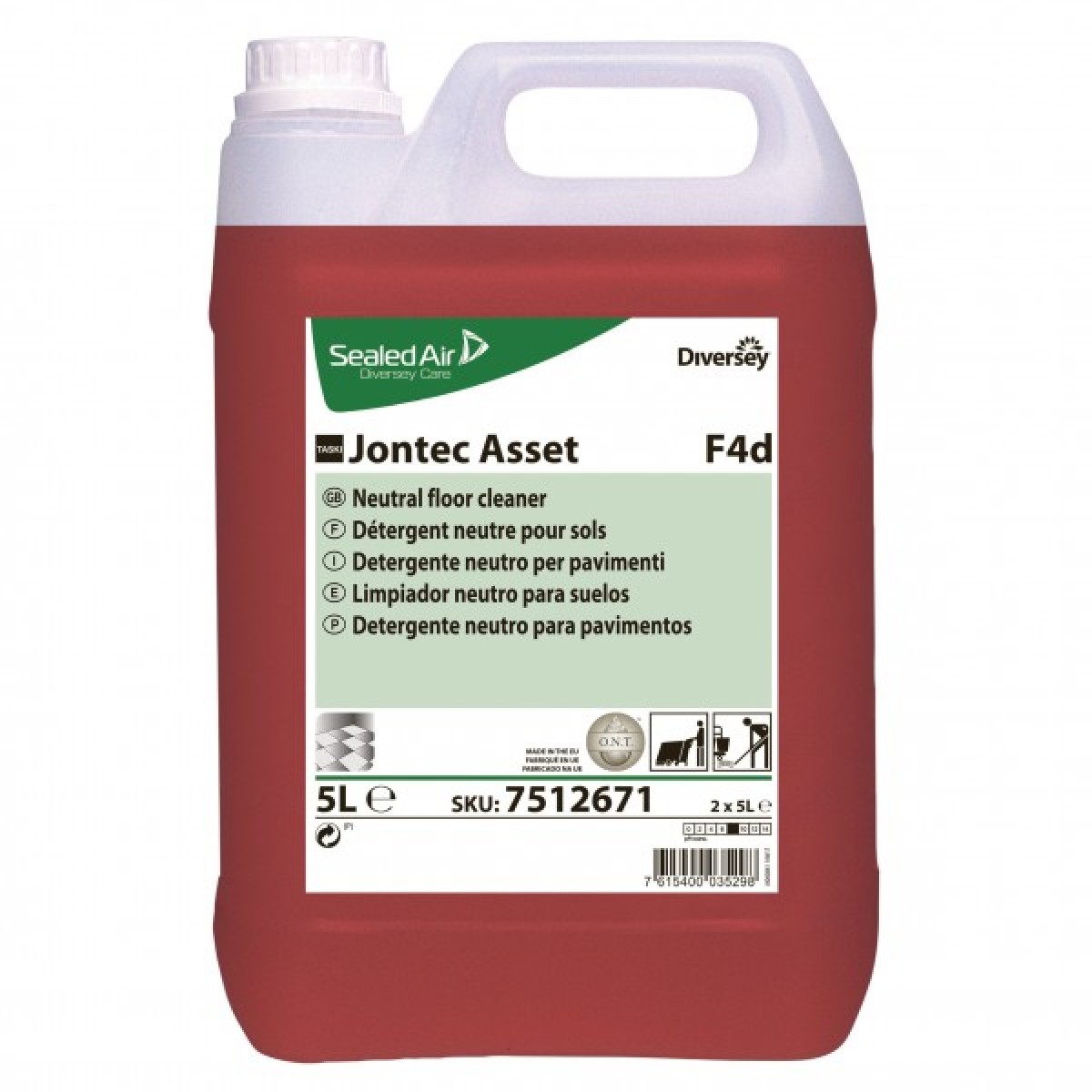 Taski Jontec Asset detergente neutro pavimenti tan. 5 lt - 2 ta x ct