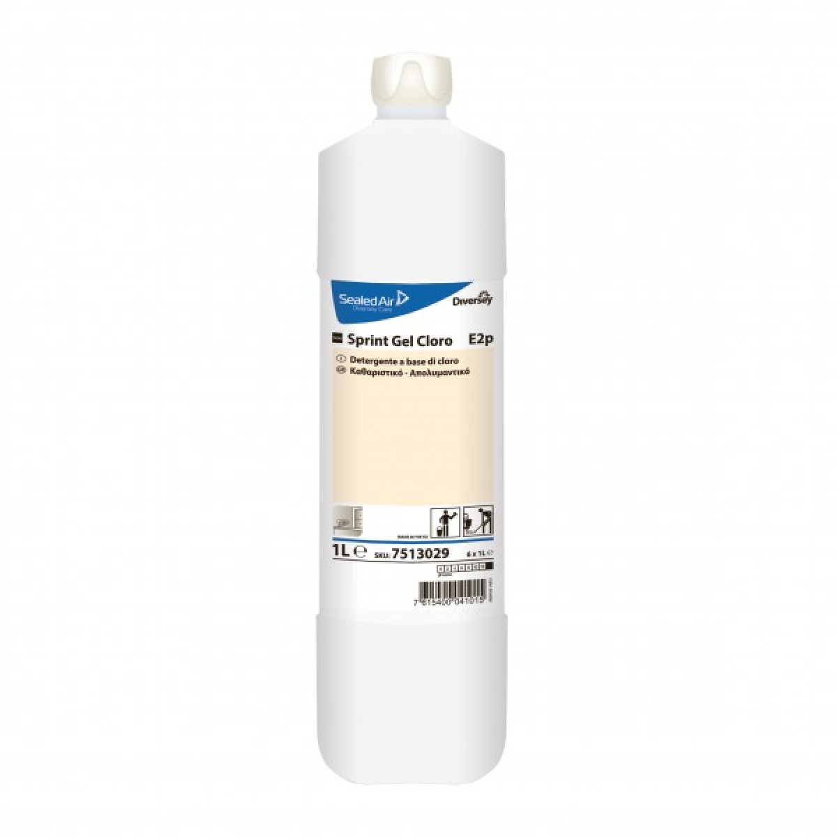 Taski Sprint Gel Cloro detergente igienizzante superfici 1 l - 6 pz x ct